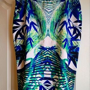 Apt. 9 Tropical Pattern Pencil Skirt XL